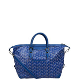 Goyard Blue Leather Goyardine Coated Canvas Shoulder Bag