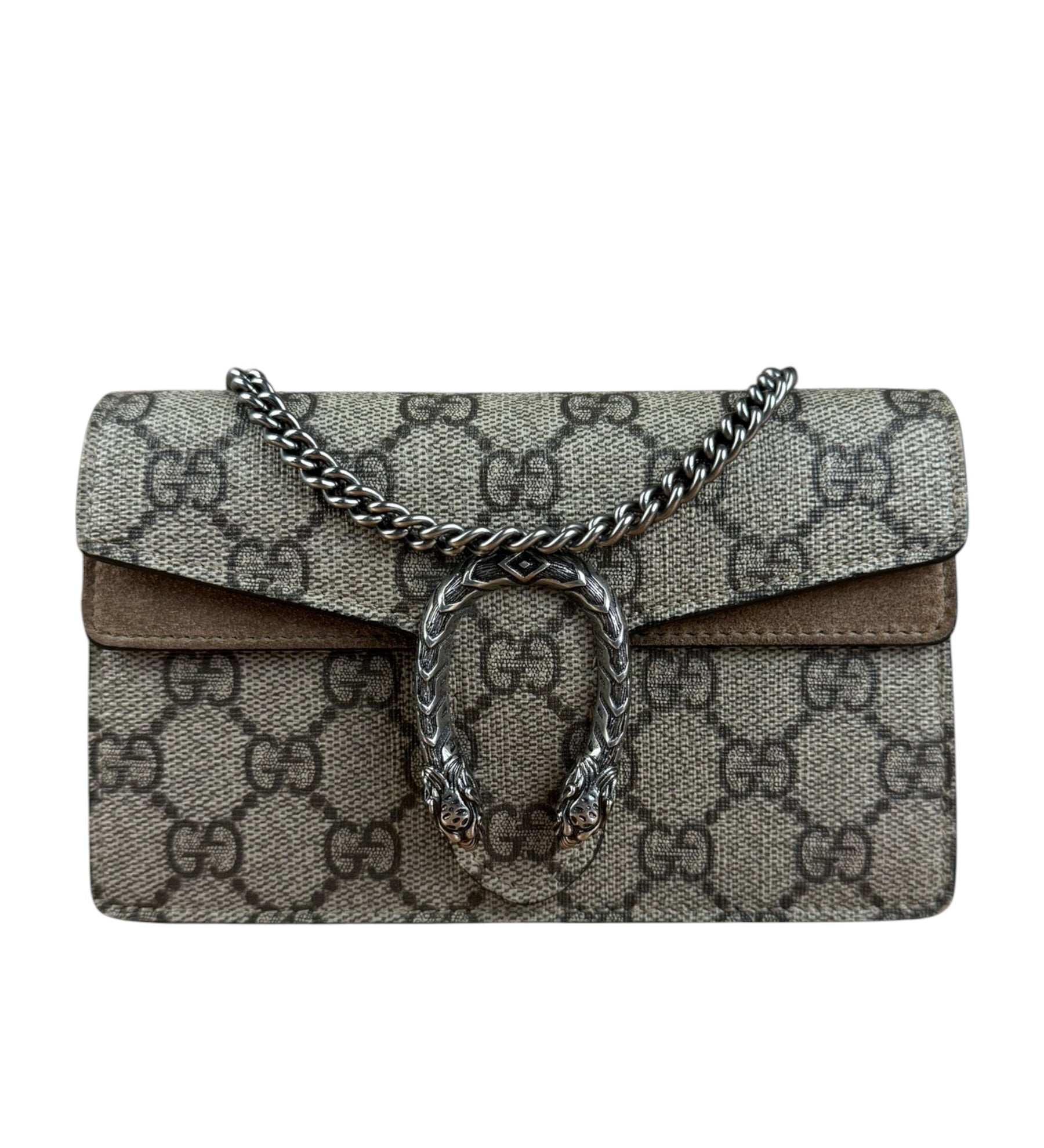 Gucci Dionysus GG Supreme Super Mini Bag Beige/Taupe