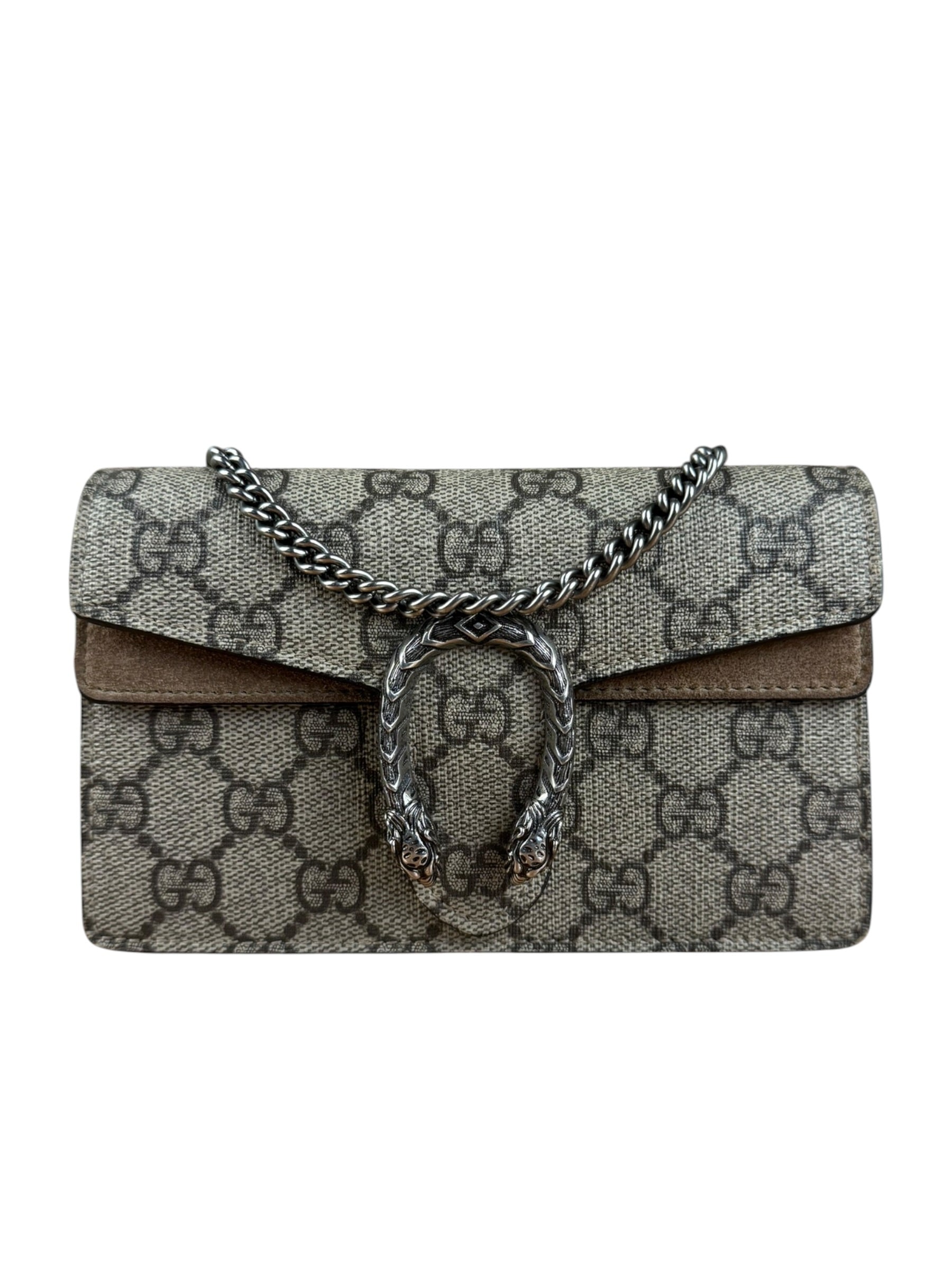 Gucci Dionysus GG Supreme Super Mini Bag Beige/Taupe