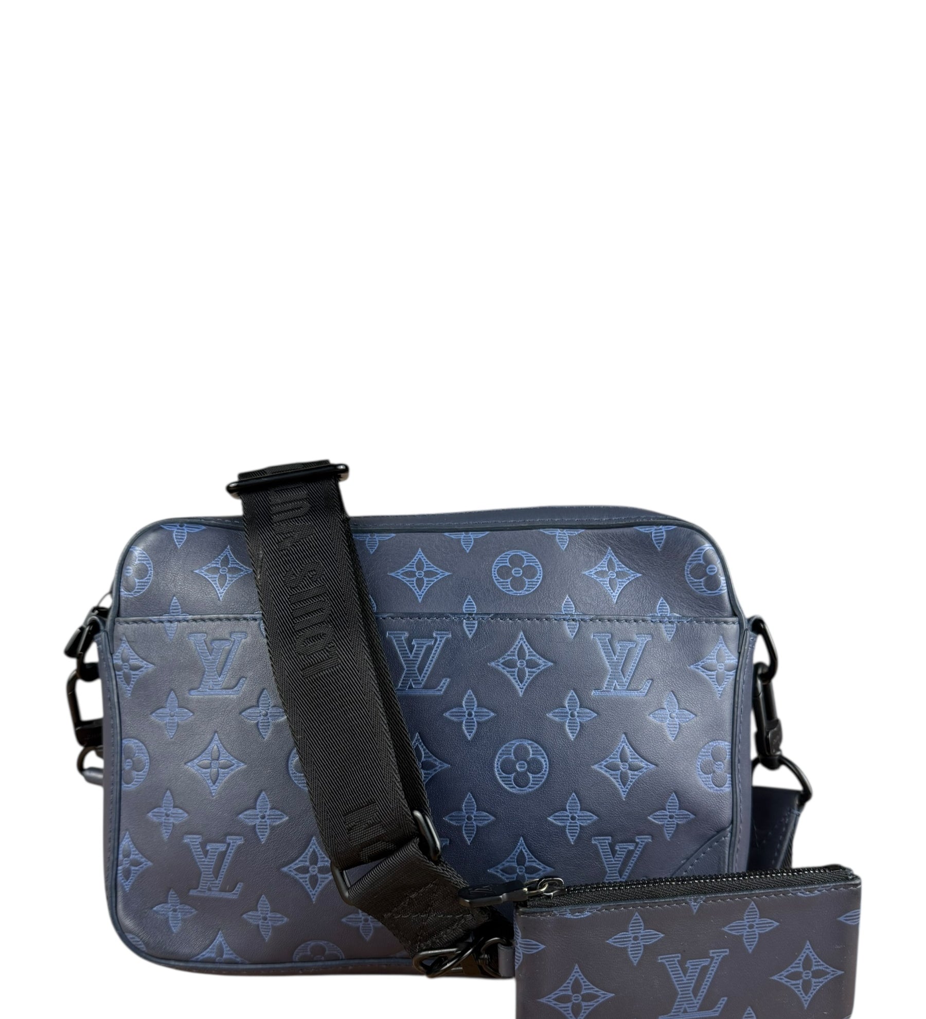 Louis Vuitton Duo Navy Shadow Monogram Messenger Bag