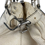 Chloé White Leather Paddington Handbag (Repainted)