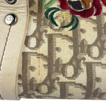 Christian Dior Vintage Monogram Flower Frame Satchel Hand Bag