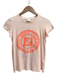 Fendi Kids Light Pink Half Sleeve Baby Tee