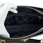 Chanel Black Choco Bar Stitch Caviar Chain Tote 2002