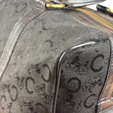 Celine Black Leather Wear Macadam Monogram Mini Boston Bag