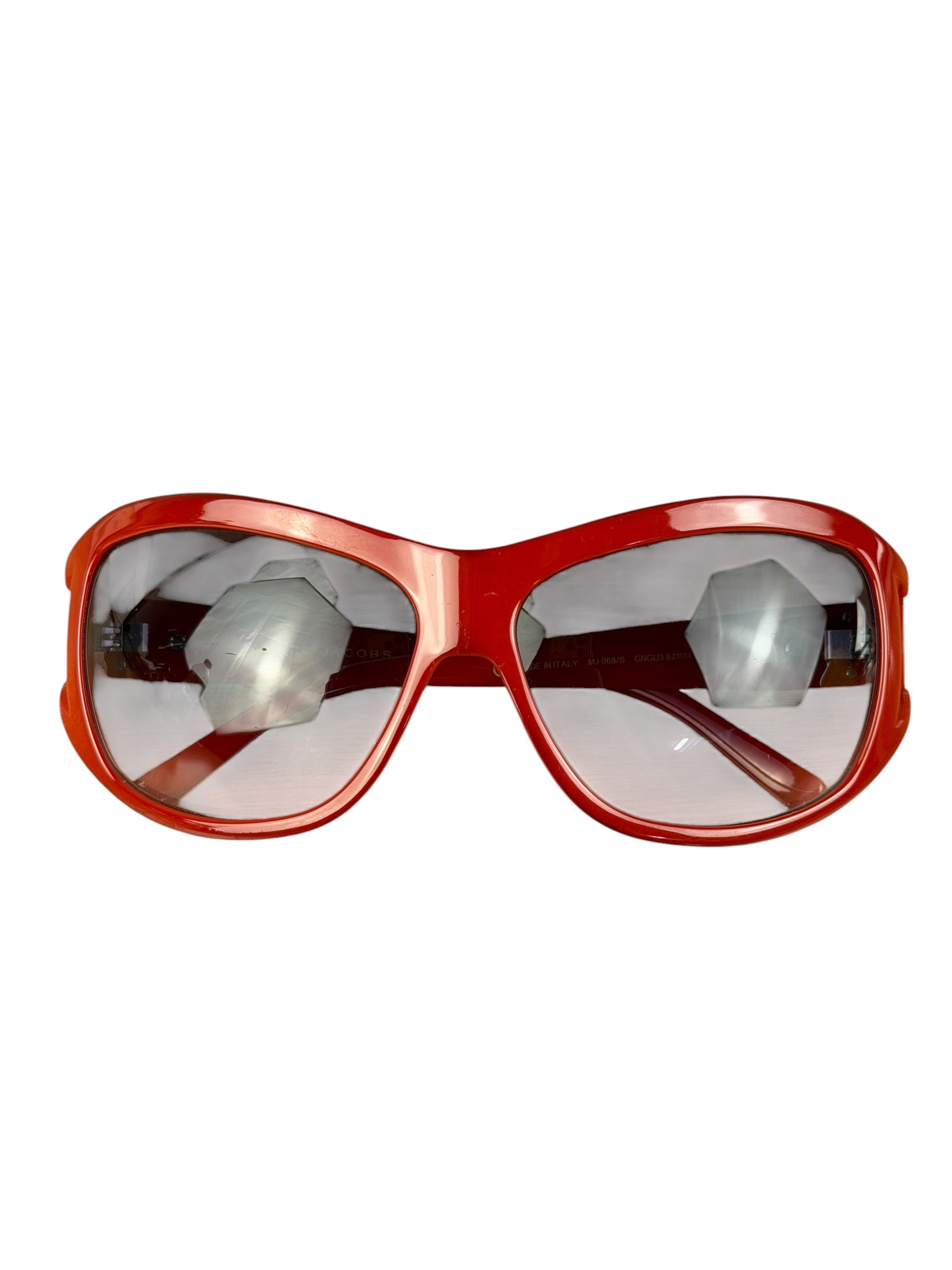 Marc Jacobs Oversized Red Wrap Sunglasses
