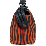 Fendi DotCom Click Striped Hypnotic Suede 2 Way