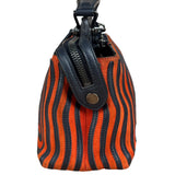 Fendi DotCom Click Striped Hypnotic Suede 2 Way
