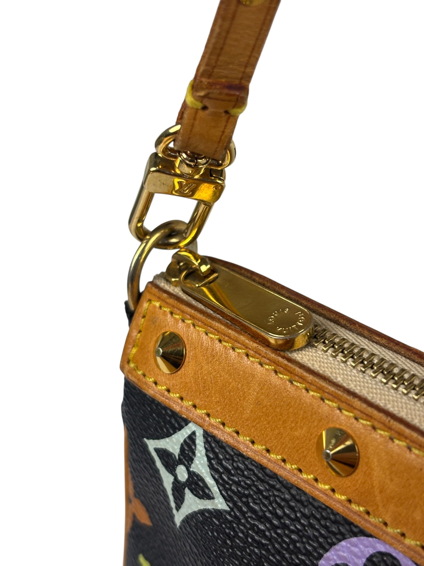 Louis Vuitton x Takashi Murakami Black Monogram Pochette