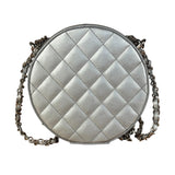 Chanel Silver CC Round as Earth Chain 2Way Bag (Authentic Limited Edition Sample)
