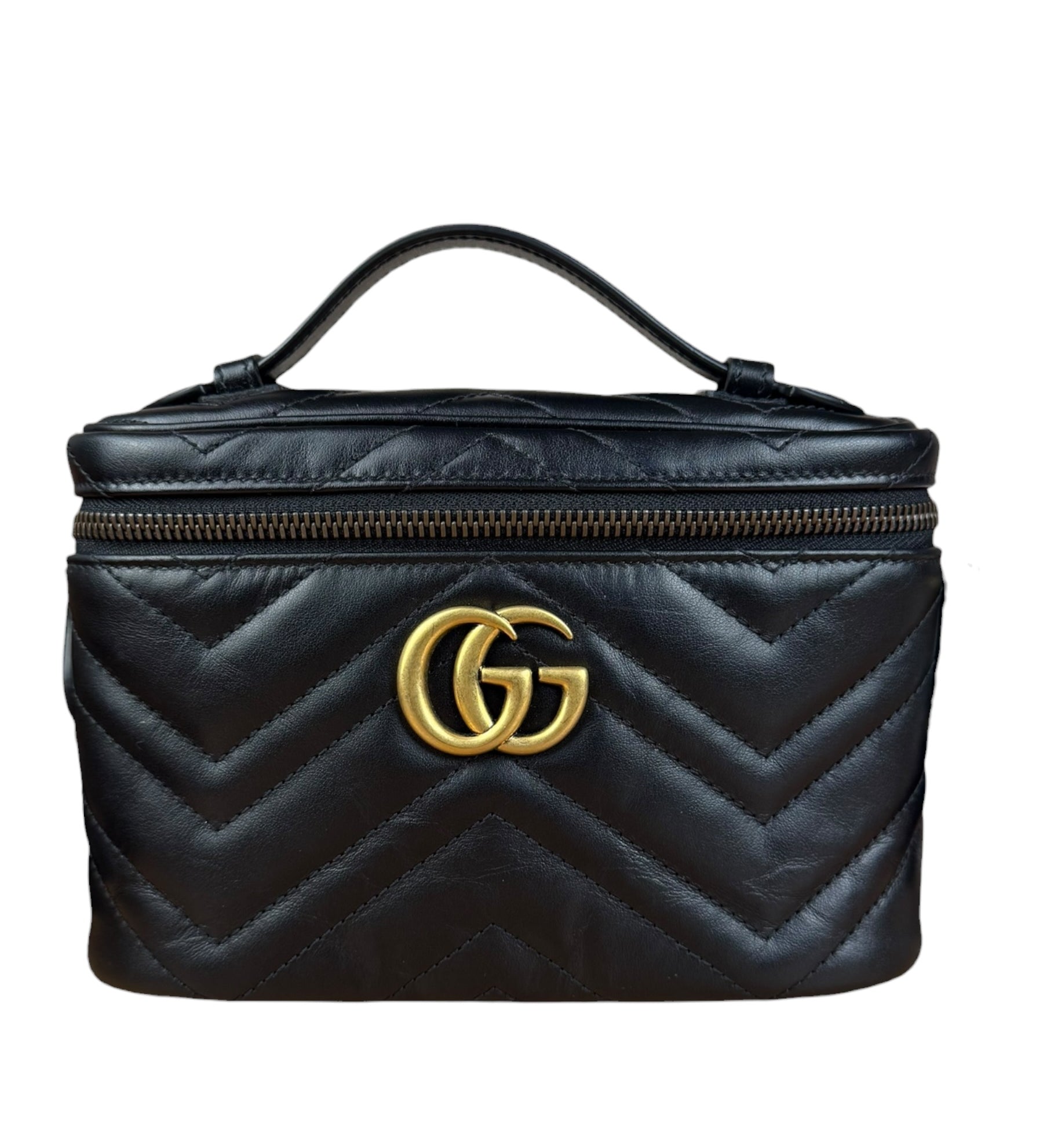 Gucci Black Marmont Vanity Shoulder/Hand Bag