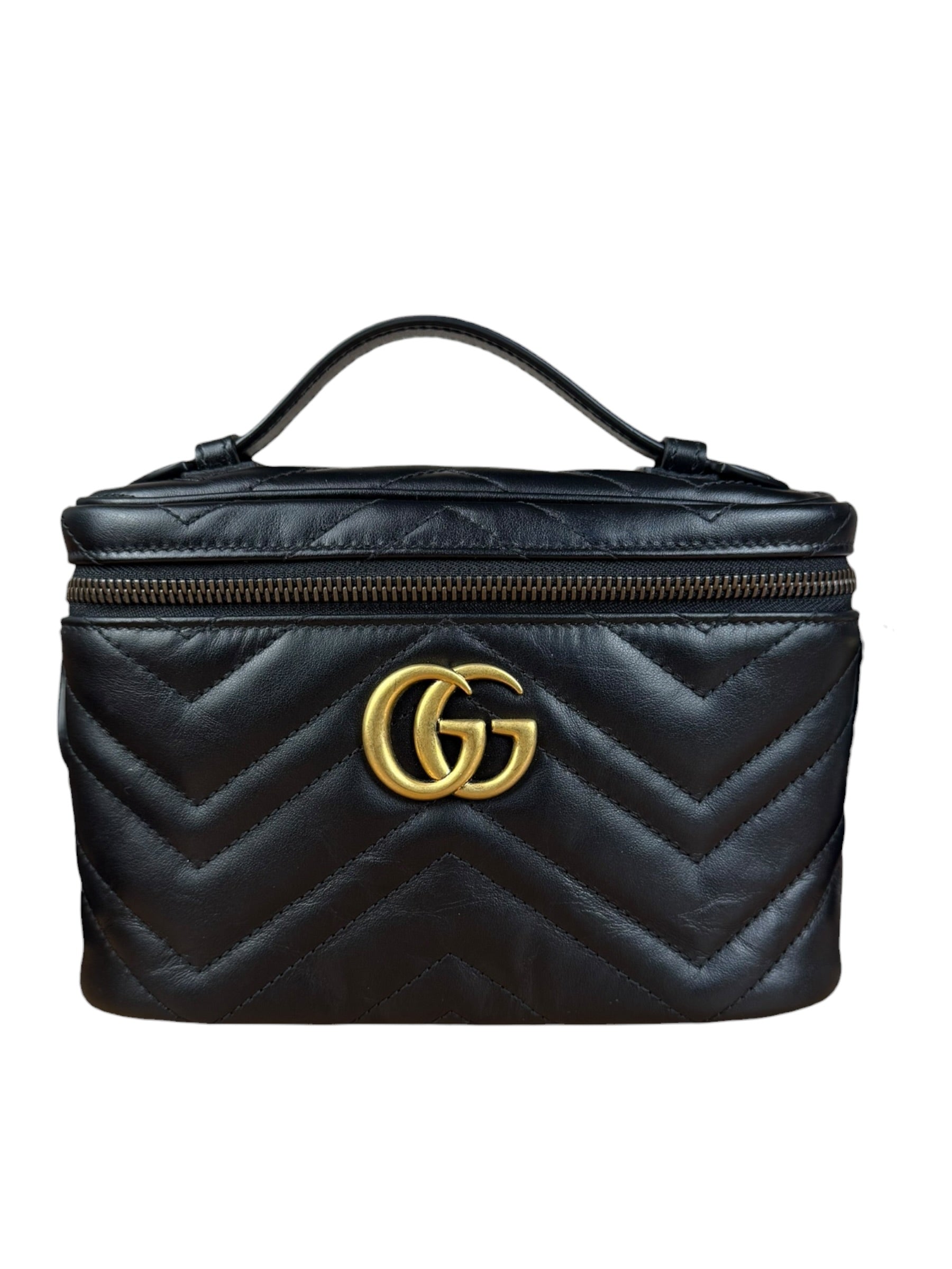 Gucci Black Marmont Vanity Shoulder/Hand Bag
