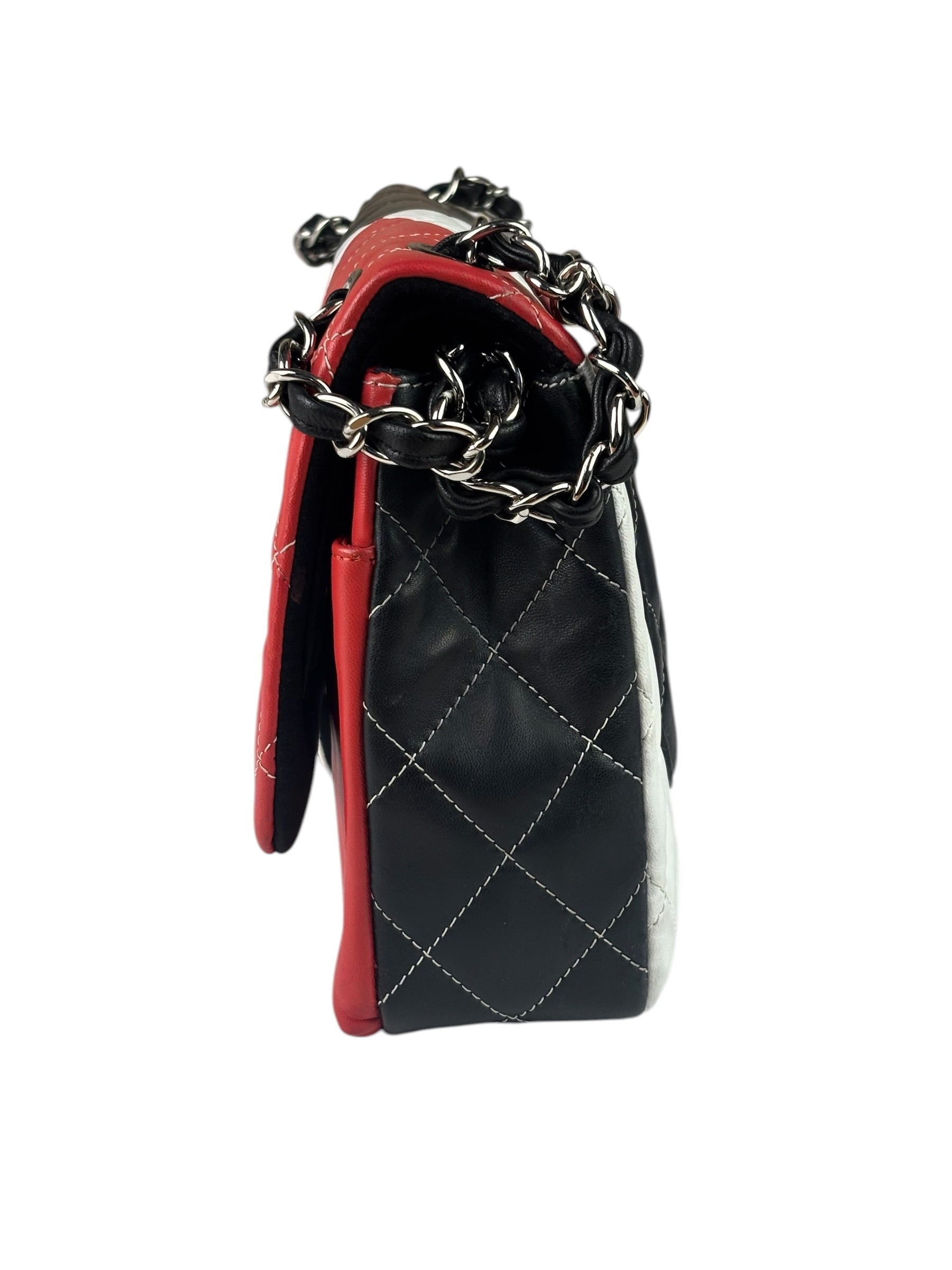 Chanel Colorblock Quilted Lambskin Medium Double Flap Bag 2013