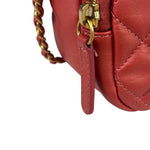 Chanel Pink Satin/Leather Trim Camera Bag 2019