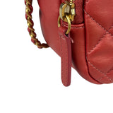 Chanel Pink Satin/Leather Trim Camera Bag 2019