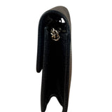 Gucci Black Interlocking G Leather Wallet on Chain