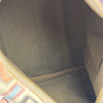 Fendi Beige Leather Multicolor Zucca Forever Boston Bag