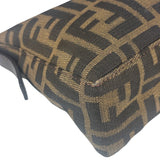 Fendi Leather Trim Zucca Pochette