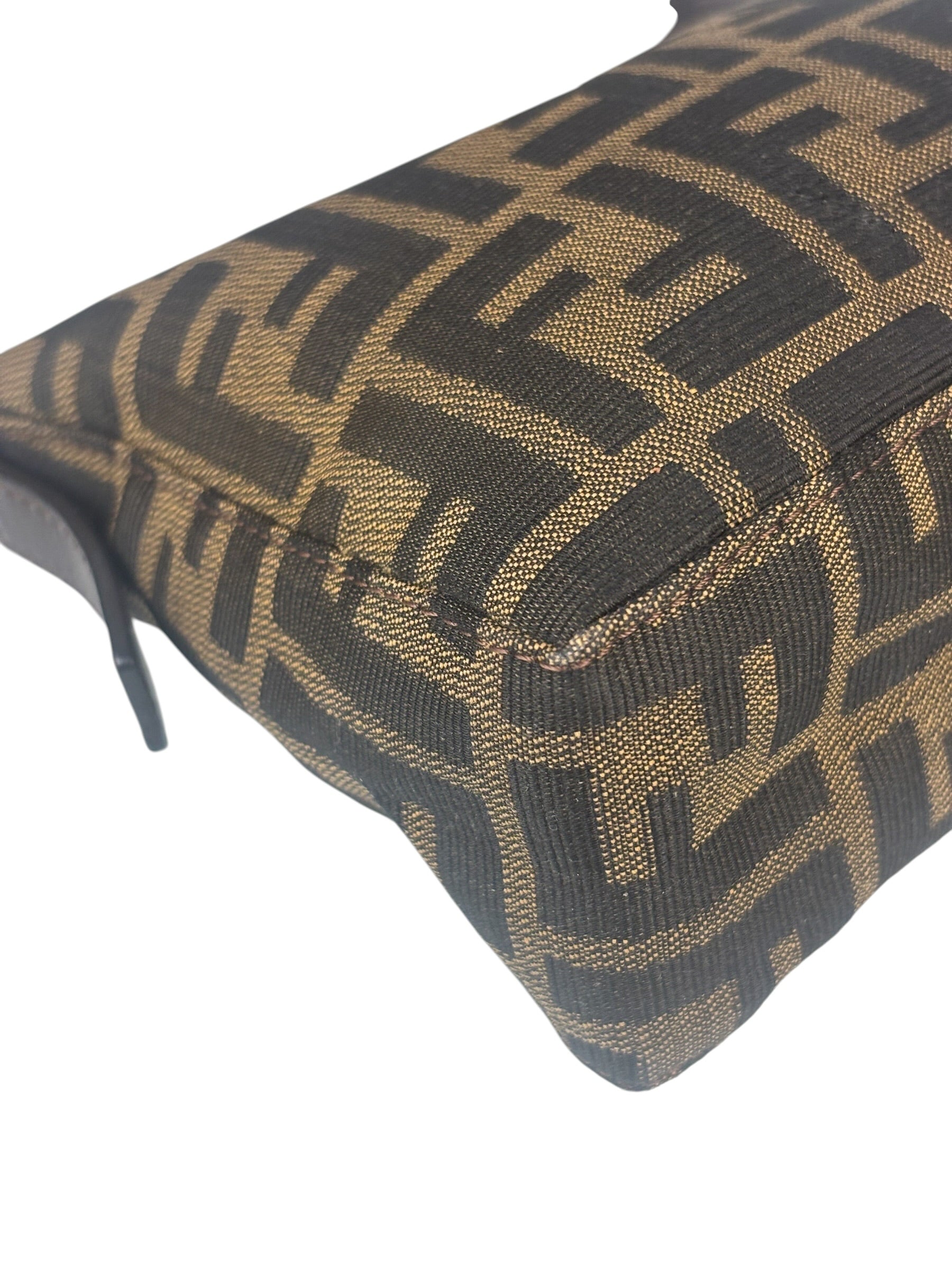 Fendi Leather Trim Zucca Pochette