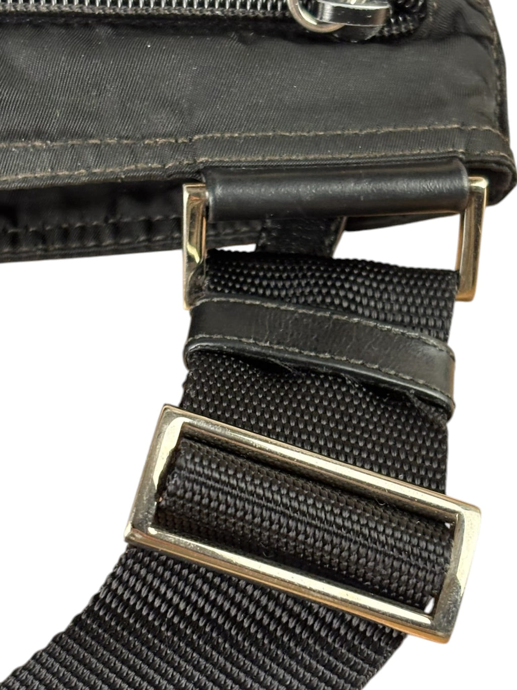 Prada Black Vela Nylon Flat Crossbody Bag