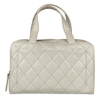 Chanel White CC Lambskin Wild Stitch Handbag 2003