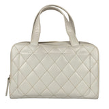 Chanel White CC Lambskin Wild Stitch Handbag 2003