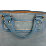 Celine Baby Blue Suede Leather Trip Boogie Handbag