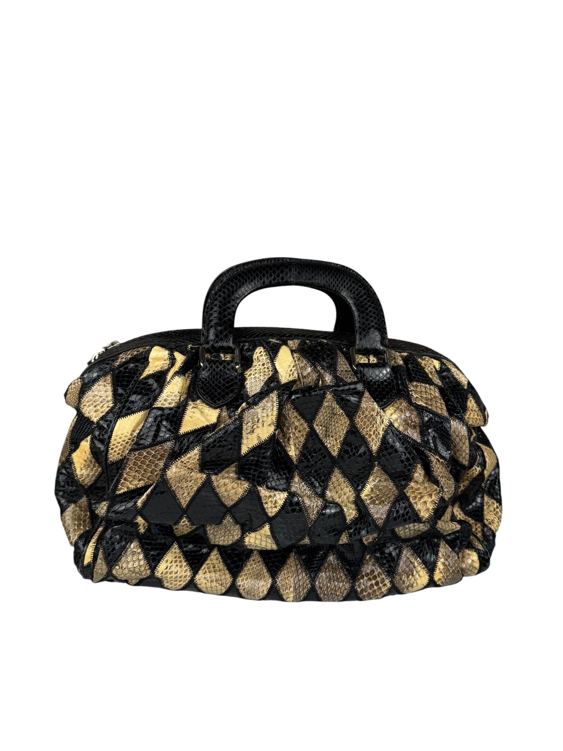 Dolce & Gabbana Miss Curly Python Patchwork Handbag