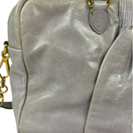 Miu Miu Vintage Pale Grey Vitello Leather Two-Way Bag