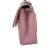 Chanel Pink Quilted Jersey Classic Flap Bag 1997