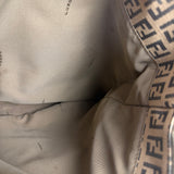 Fendi FF Beige Canvas Double Pocket Tote Bag