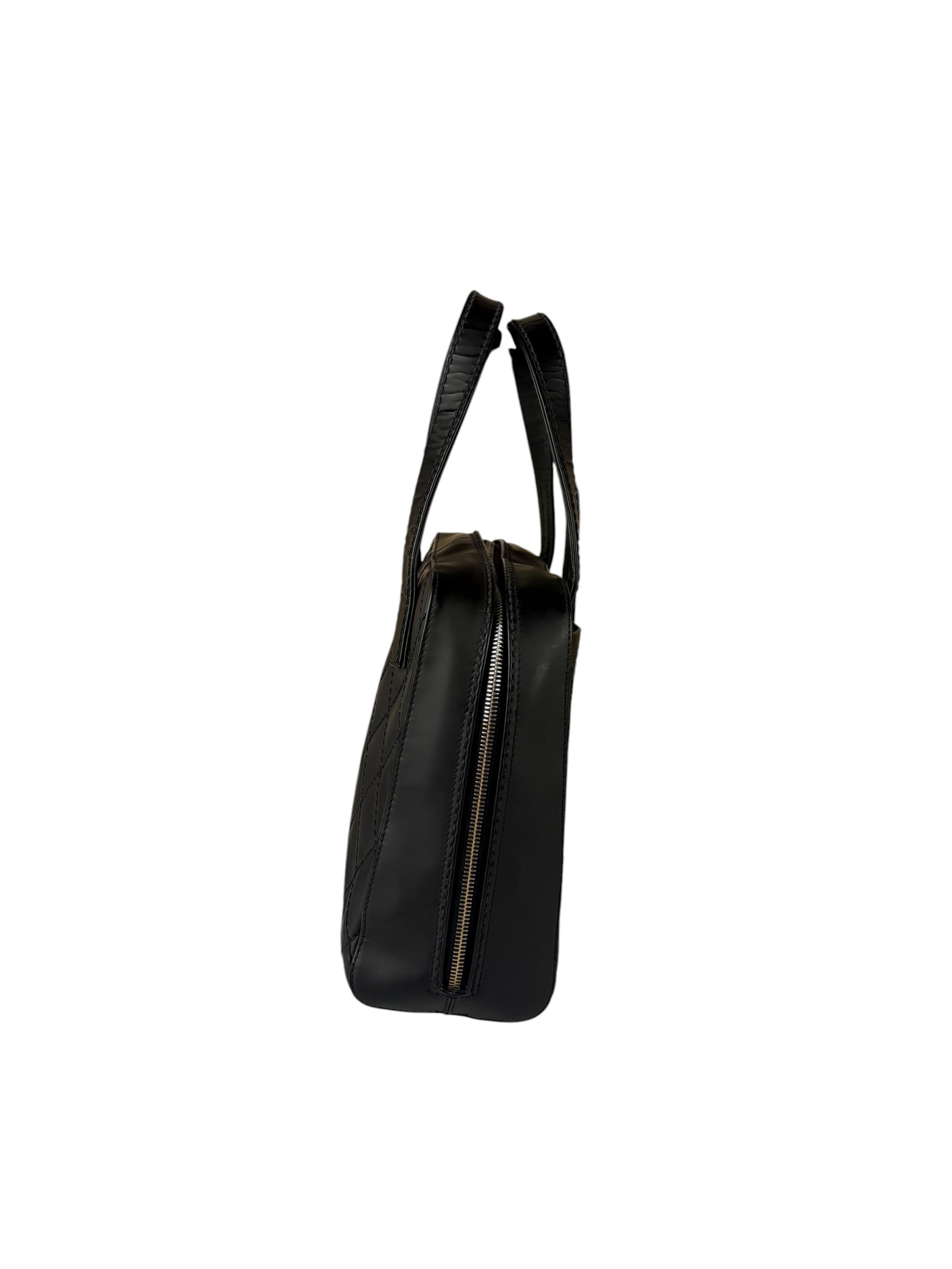 Chanel Black Leather Wild Stitch Tote Bag 2002