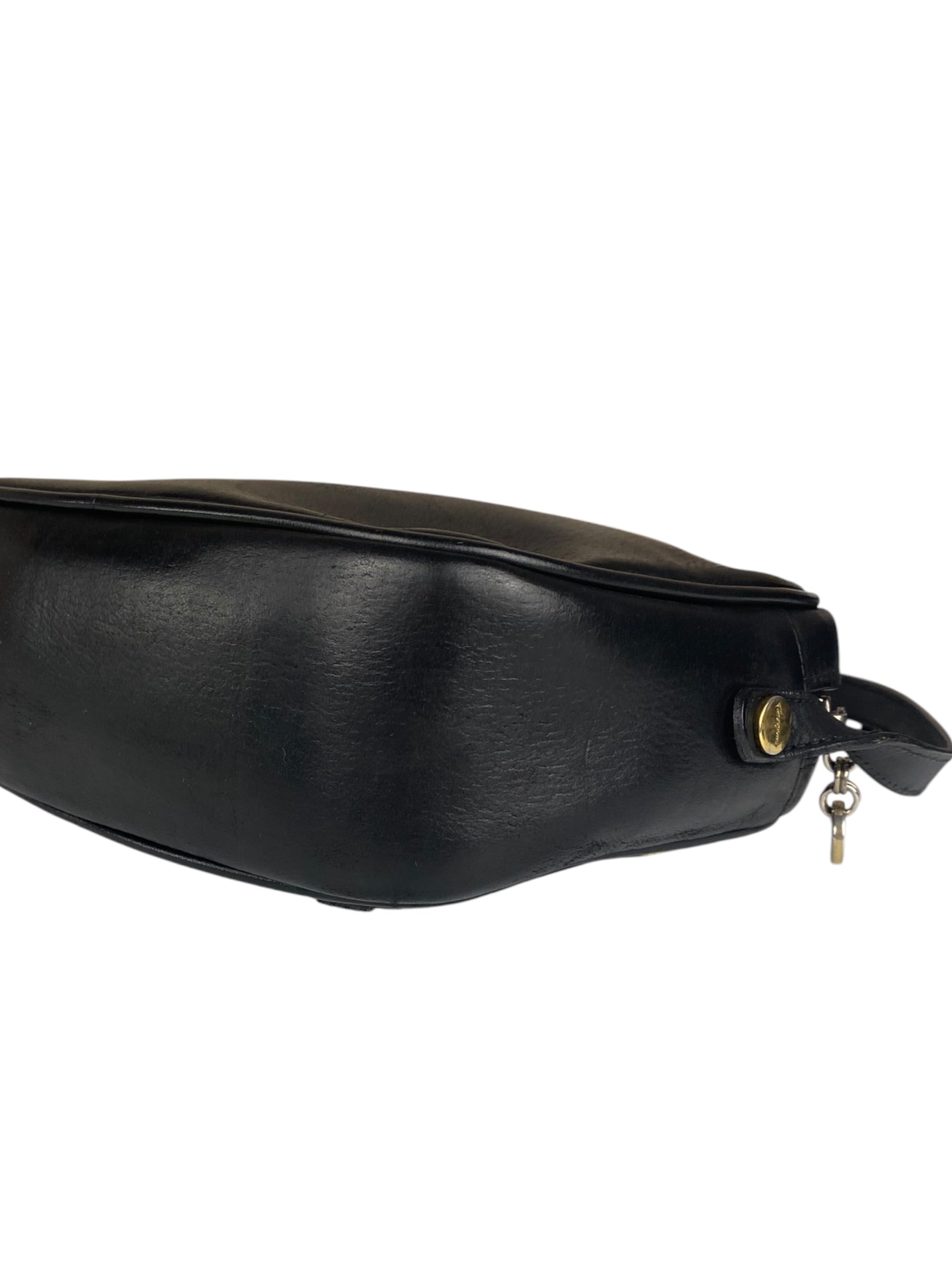Ferragamo Black Leather Crossbody Bag