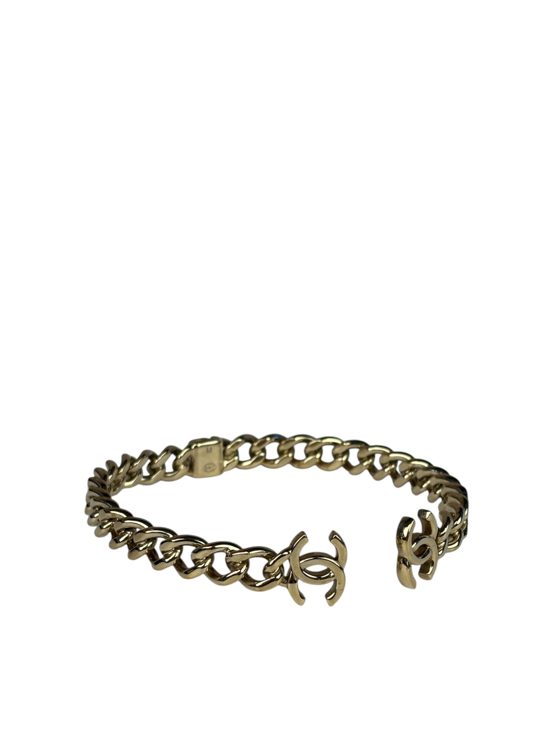 Chanel Gold Chain-Link Choker Necklace