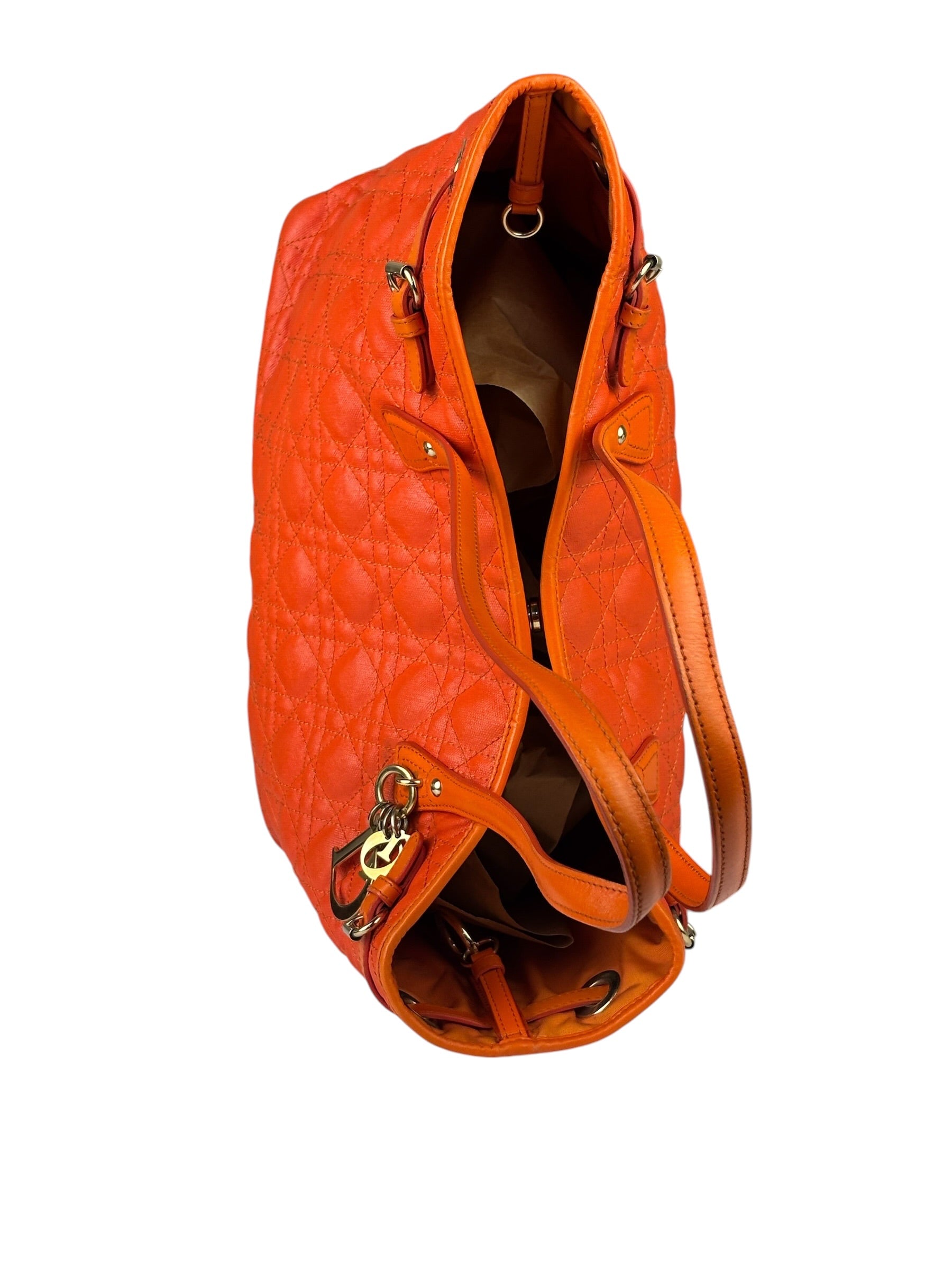 Christian Dior Panarea Cannage Quilted Leather Tote