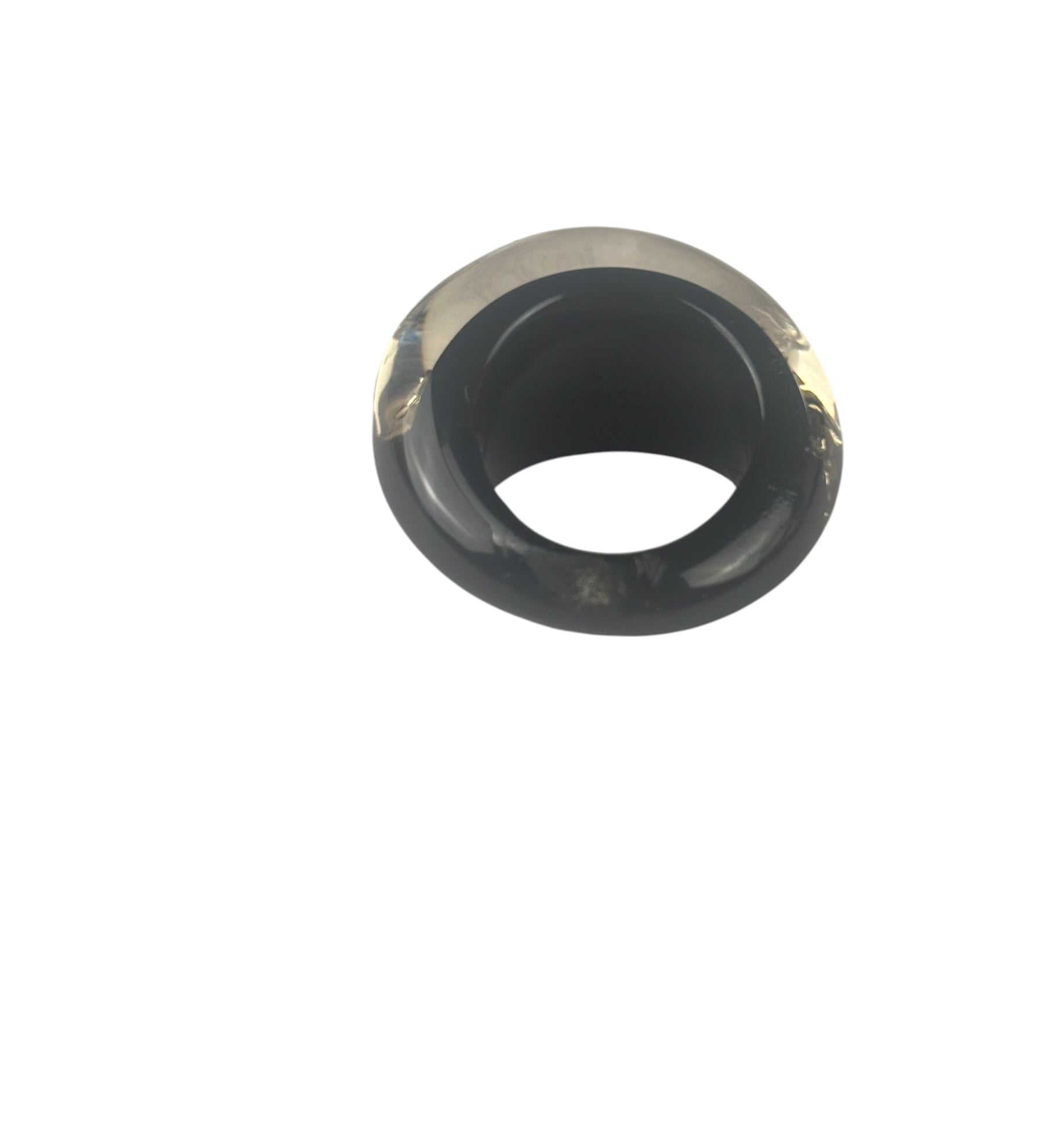Louis Vuitton Black/Gold Crystal & Resin Inclusion Ring