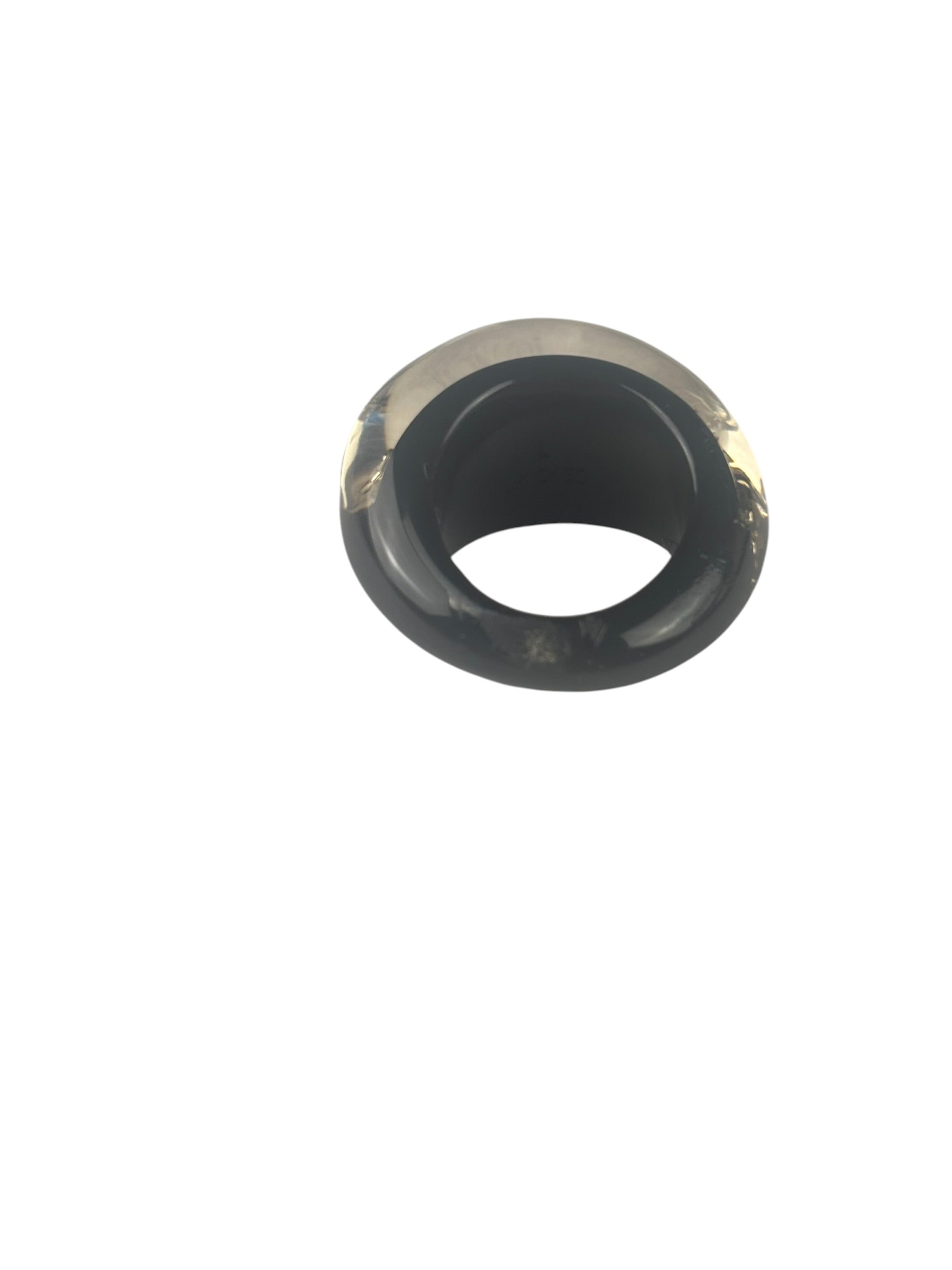 Louis Vuitton Black/Gold Crystal & Resin Inclusion Ring
