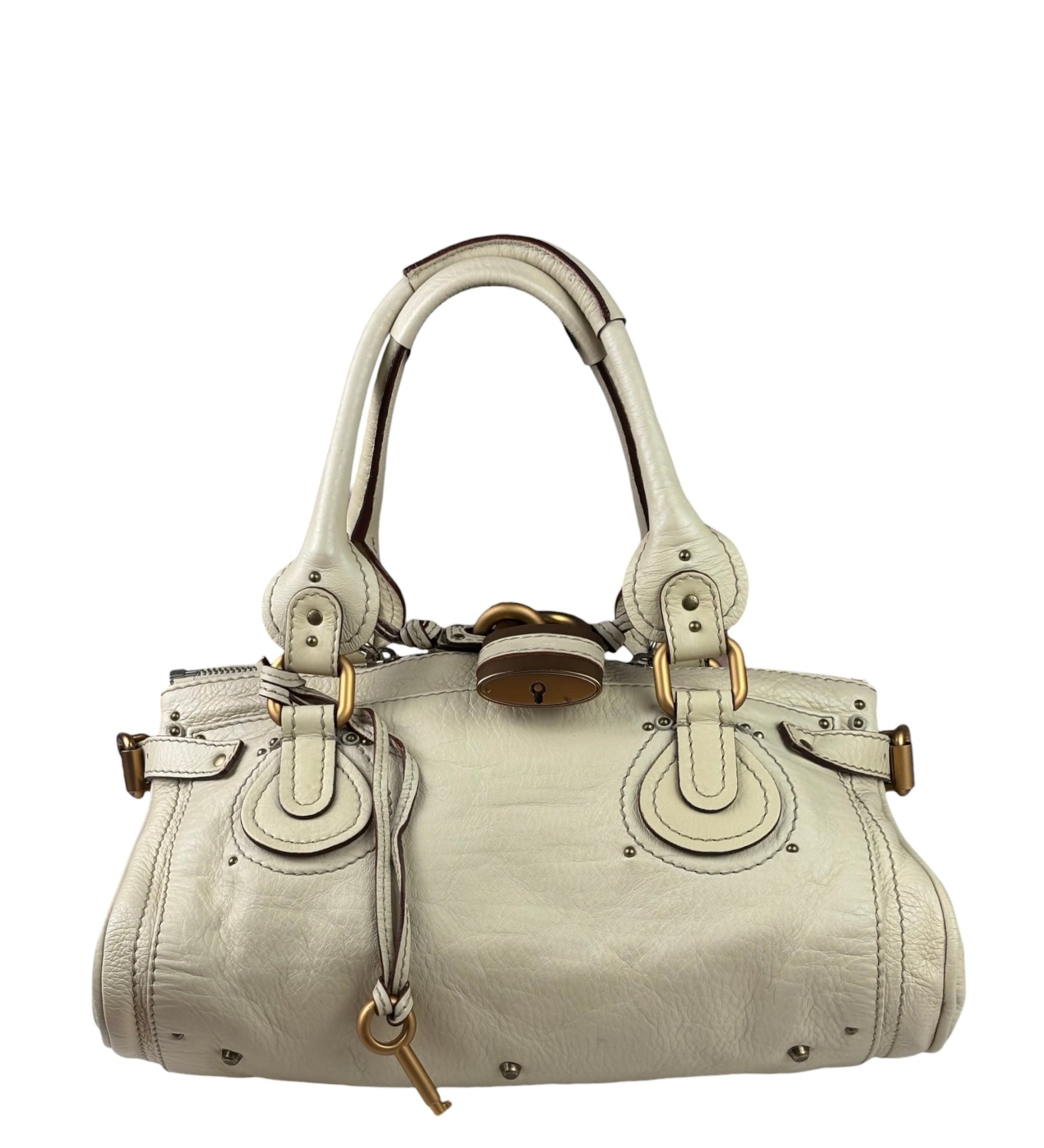 Chloe Beige Leather Paddington Shoulder Bag