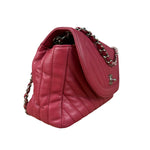 Chanel Pink Chevron Quilted Leather Medium Flap Bag 2018