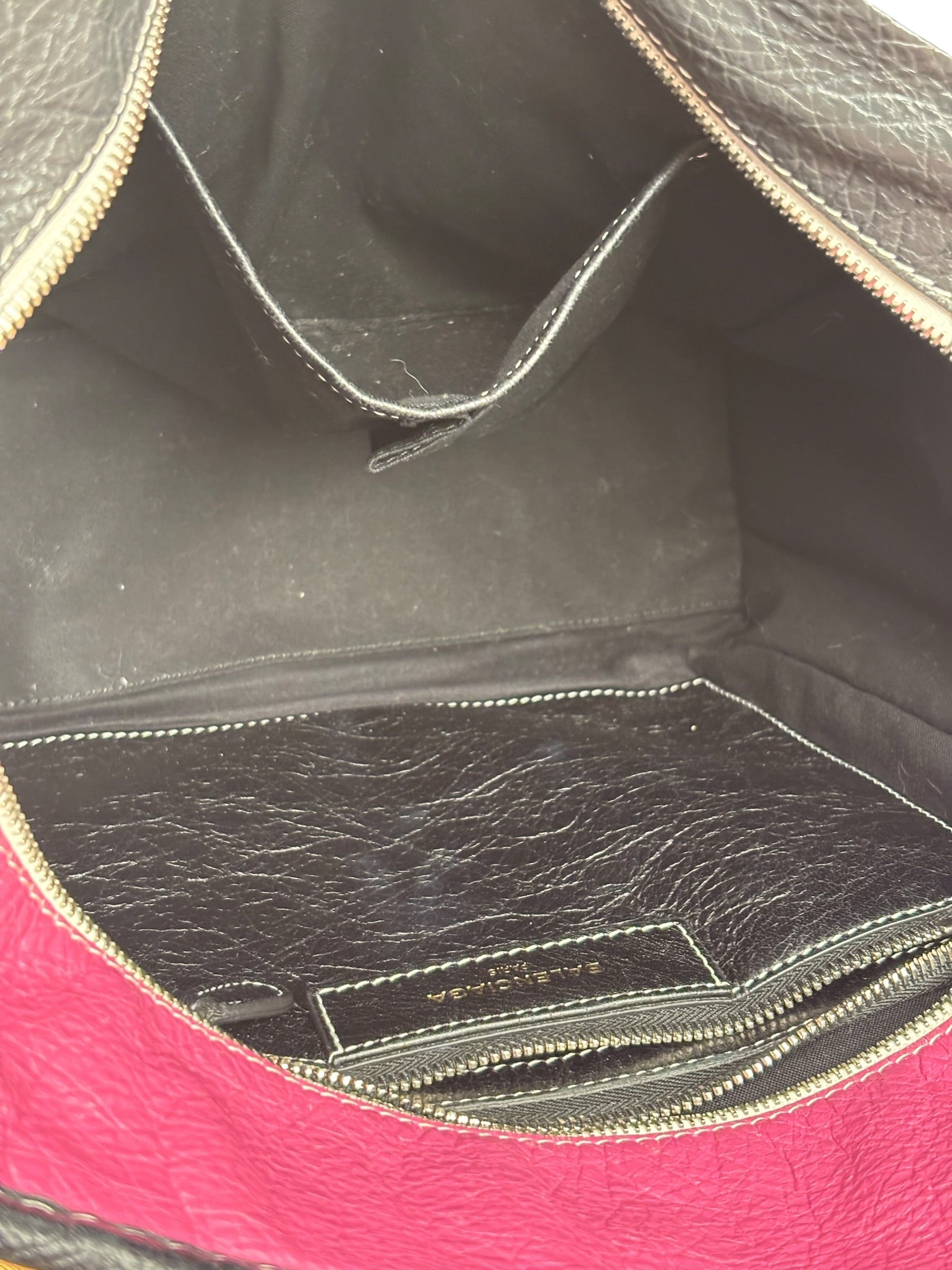 Balenciaga Multi-Color Vertical Stripe Bazar Shopper Two-Way Bag