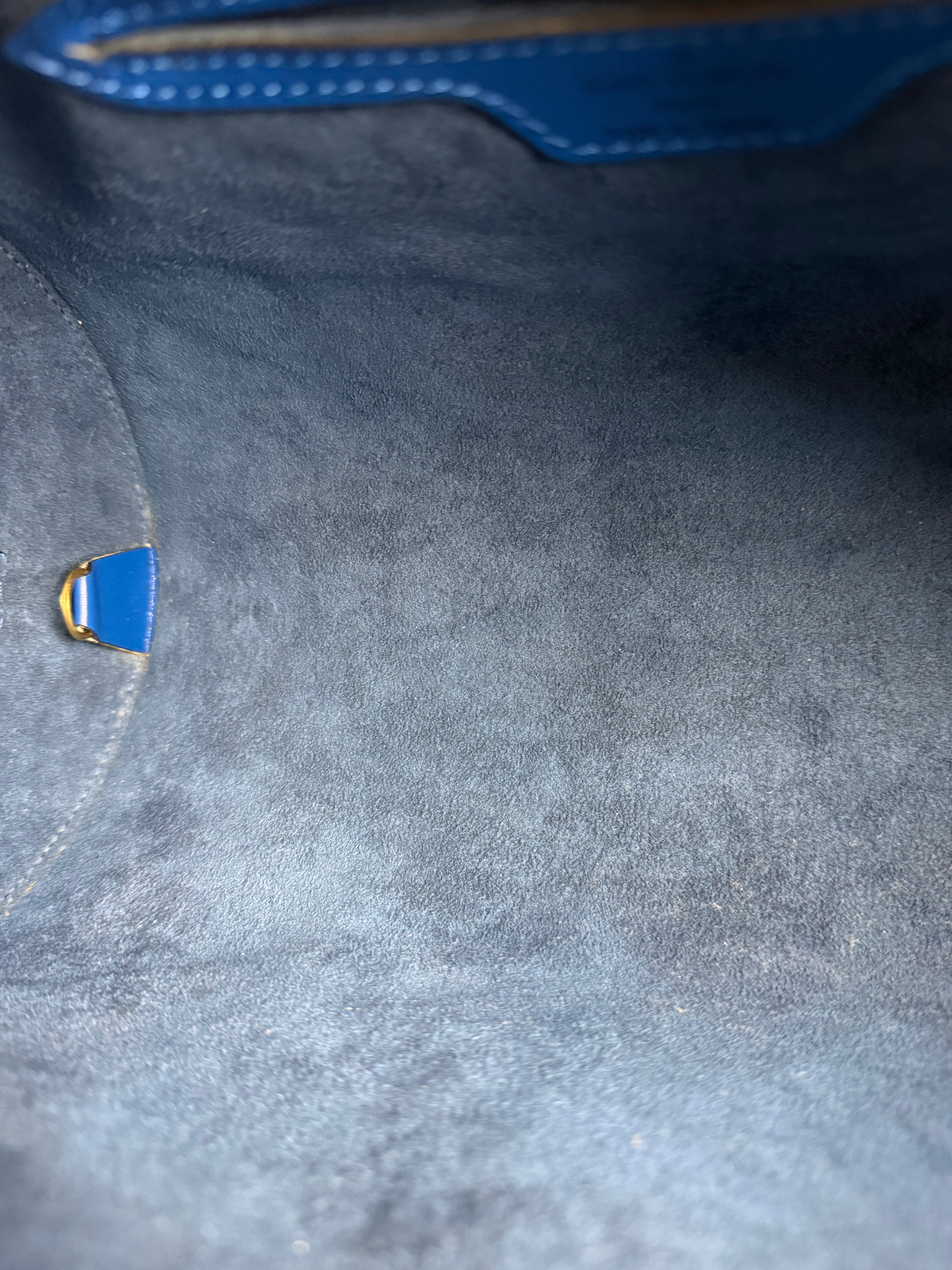 Louis Vuitton Blue Epi Soufflot Handbag