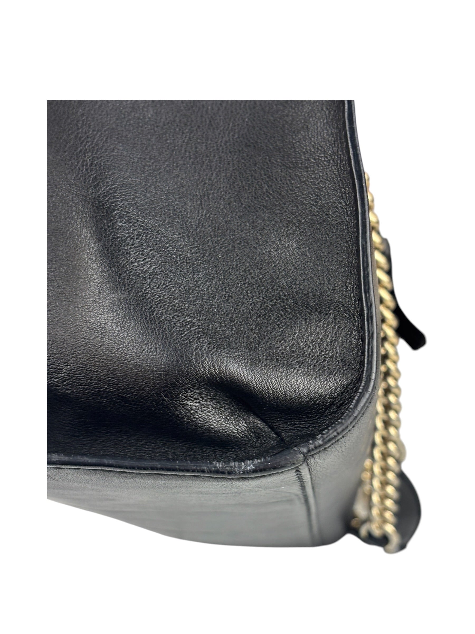 Gucci Black Leather Large Emily Shoulder Bag