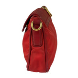 Prada Red Tessuto Nylon/Saffiano Leather Trim Two-Way Bag