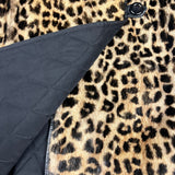 Emba Vintage Cheetah Print Fur Reversible Coat