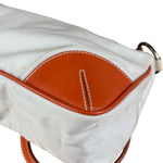 Prada Vintage Re-Edition Orange/White Tessuto Nylon Shoulder Bag