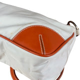 Prada Vintage Re-Edition Orange/White Tessuto Nylon Shoulder Bag