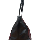 Prada Black/Burgundy Leather Shoulder Tote