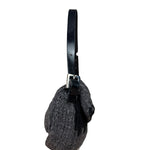 Fendi Vintage Grey/Black Knit Wool Baguette