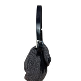 Fendi Vintage Grey/Black Knit Wool Baguette