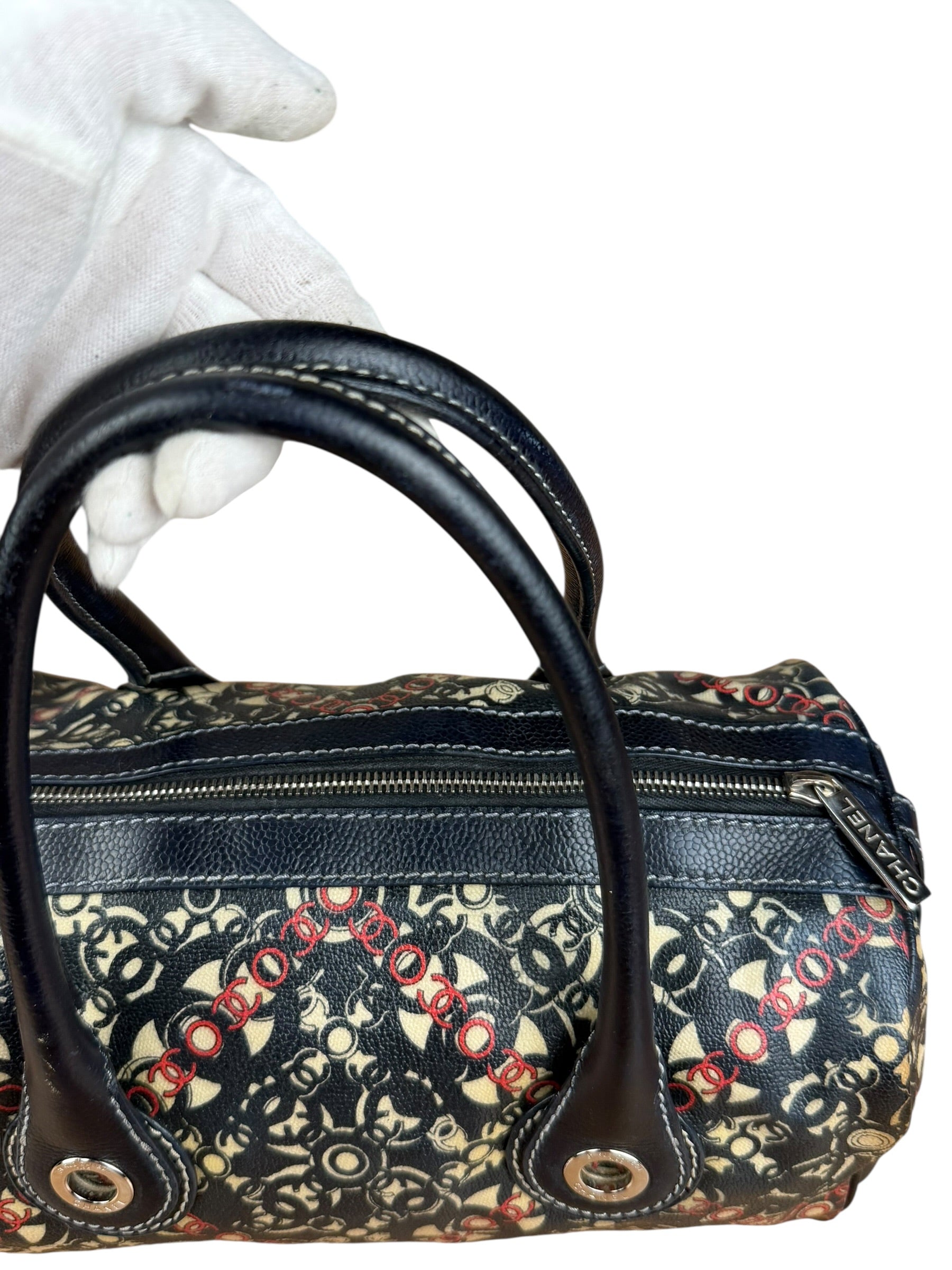Chanel Vintage Coco Optic Bowler Bag 2006